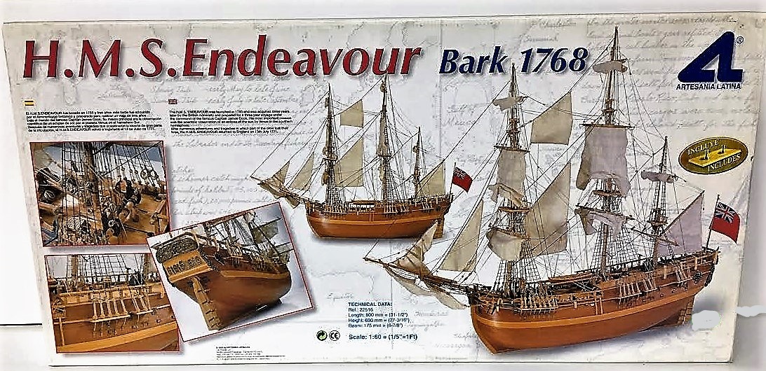 H.M.S.Endeavour (Barco de Madera de Artesania Iatina)
