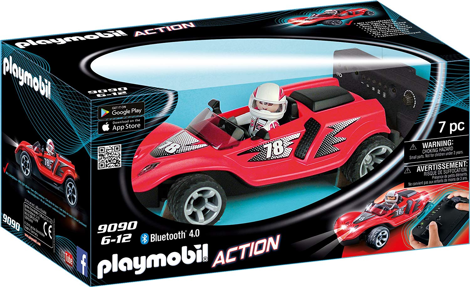 Coche Racer R/C  con mando Bluetooth  ( rojo )