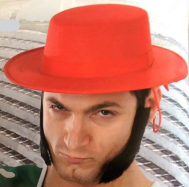 Sombrero Cordobés Fieltro Rojo (guirca)
